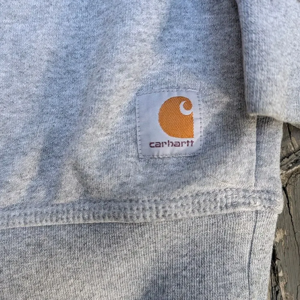 Carhartt Men's XL Grey Crewneck Sweatshirt Workwear Grunge Skater Distressed